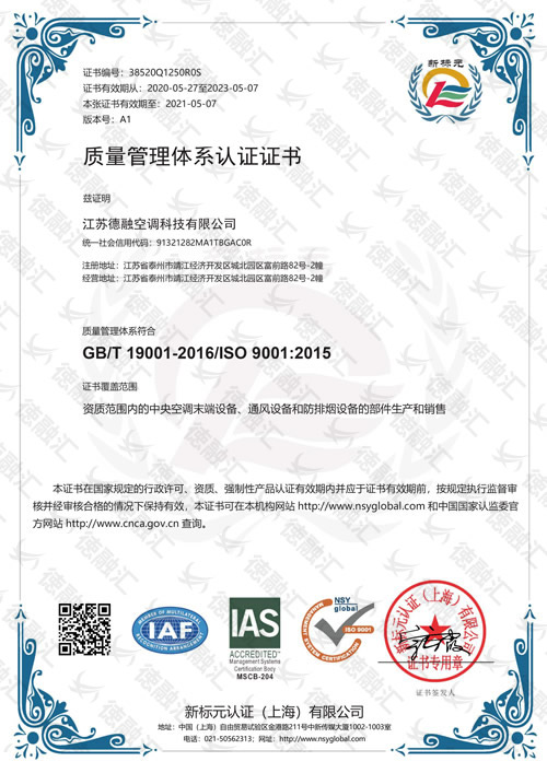質(zhì)量管理體系sc-1